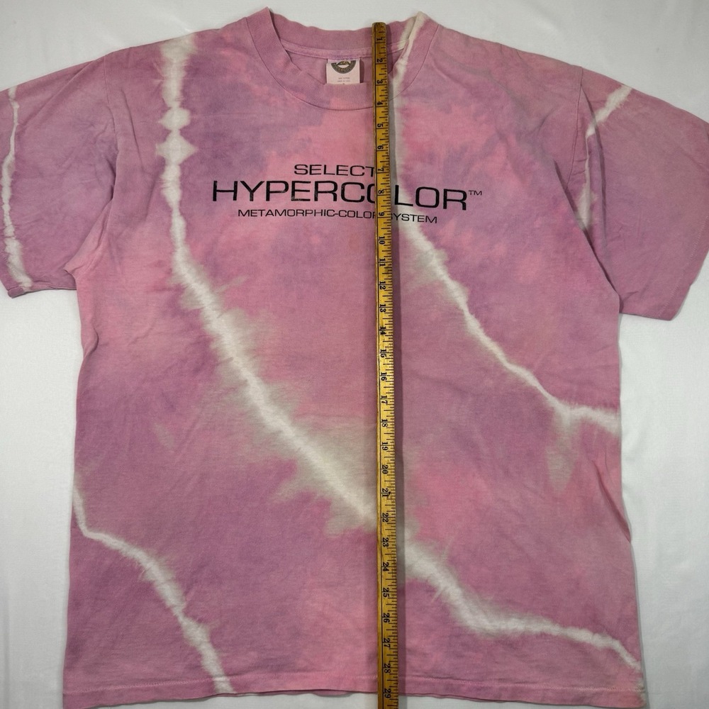 Vintage 90s Generra Hypercolor Heat Sensitive Tie Dye T-Shirt Made In USA XL - Picture 13 of 13